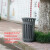 户外环保室外别墅小区创意垃圾筒学校垃圾桶欧式果皮箱 银灰色中号