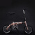 折叠自行车14寸可迷你轻便携成人儿童学生男女款小轮变速双碟刹 14寸变速碟刹高配红色 身高1.2-1.75米 14英寸