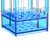 麦洁特 亚克力双层方形移液管架竖立有机玻璃移液管吸管架四面通滴管架温度计架 蓝色 