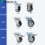 易得力1.5寸2寸定向平顶万向刹车高强度聚氨酯TPU抗静电轮A26-86A  2寸平顶万向A26112-A262-86A