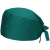 耀王医用手术帽棉质透气口腔护士工作帽纯色包头帽 墨绿 可调节 