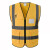 反光背心施工安全马甲环卫工人衣服交通荧光黄骑行外套 蓝色XL（网布）