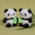 小熊猫毛绒玩具小公仔竹子熊猫毛绒公仔挂件钥匙扣均阳球球小熊猫 竹子熊猫11cm 现货