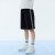 KAPPA KIDS卡帕背靠背短裤夏季儿童短裤中裤外穿休闲大童运动裤夏天男童 黑色 130cm