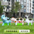 户外卡通动物熊猫分类垃圾桶玻璃钢雕塑游乐园商场用美陈装饰摆件 114三角龙垃圾桶