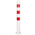 寻程 钢管警示柱防撞柱 道路防护铁立柱 固定路桩分道隔离墩 红白76*750*1.5mm无顶环 单位:个