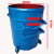铁垃圾桶360L环卫挂车大铁桶户外垃圾箱公共圆收集容器市政新品 2.0超厚绿色带盖桶