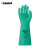 雷克兰CN15F丁腈橡胶防化手套耐油耐腐蚀抗撕裂防滑劳保手套（有衬里） 绿色33cm 8码