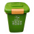 正方形8L10L15L塑料提手密封新料多功能带盖过滤网厨房加厚垃圾桶 果绿10L带盖