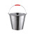 不锈钢手提式冰桶幼儿园垃圾桶带盖油桶铁桶厨房食堂加厚 带盖特厚26cm7L 送水勺