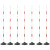 影月平原 蛇形跑杆标志杆 障碍物标志杆 红白训练杆1.8m红白铁杆+2kg橡胶底座