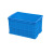 加厚塑料周转箱蓝色带盖大号工业物流塑胶箱仓库周转整理收纳胶框 380箱;蓝色; 不带盖