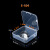 分格小收纳盒储物盒子配件桌面零件盒迷你样品盒长方形塑料盒透明AA S-509