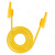 4mm安全护套型香蕉插头带线 仪器仪表高压测试线教学实验连接导线 黄色 0.5m