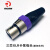 REAN三芯卡侬公母插头银白镀锡平衡话筒XLR调音台音频卡农焊接头 RCX3F-N-000-1+紫色色环