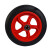 钢米定制 工业300-8实心橡胶手推车轮子 2个装 红色风火实心轮