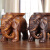 晨熙实木雕刻大象换鞋凳子一对木质象摆件落地玄关客厅手工艺礼品乔迁 小号木 福象凳(长30*高20厘米)