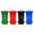 兰诗 XFS120A 大垃圾桶带盖户外垃圾桶120L红色有害垃圾 物业商用分类桶新国标款