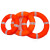 百舸 成人救生圈专业救生浮圈实心游泳泡沫圈内河公海救生用 救生圈-成人橙色包布泡沫款