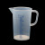 忽风塑料量杯食品级加厚PP带刻度烧杯厨房家用烘焙工具奶茶进口VITLAB 500ml 蓝色刻线