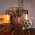 创意复古灯饰水管机器人朋克风工业铁管台灯礼物咖啡酒吧装饰摆件 法布 按钮开关