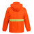 劳博士 LK036 分体双条环卫雨衣雨裤套装 安全反光警示双层清洁工路政园林 橘色2XL
