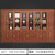 圣黎办公柜油漆实木贴皮资料柜档案柜落地柜 六门（2.4米*0.4米*2米）