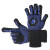 KELLAN 800度耐高温隔热防烫防滑手套双面硅胶 蓝色硅胶耐高温手套(1双) 均码