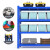 腾固货架钢制多功能储物架置物架中型蓝色200*60*200=4层主架