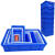 周转箱零件盒螺丝盒五金工具物料盒收纳盒配件箱塑料盒长方形 W2【蓝】