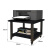 企金 复印机收纳架 60*60*50cm 大款高架黑架+黑板加固打印机置物架可移动桌面主机托架 QJ-D66501
