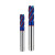 鸣固 ZV1372 HRC65度 整体钨钢铣刀超硬质合金数控刀具蓝色涂层四刃平头立铣刀 d10*10D*100*4F