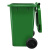 益美得 YY100A 可定制加厚垃圾桶大号户外环卫酒店物业保洁桶揭盖式 绿色100L带轮