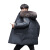 品牌断码2023冬季新款外套男士毛领服青年韩版加厚中长款连帽保暖 YR2099黑色 M