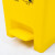 稳斯坦 脚踏分类垃圾桶 黄色20L其他垃圾 分类连体塑料环卫垃圾箱 WL-004