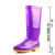 回力 雨鞋813女士款防滑牛筋底彩色水鞋 813-高筒紫色 36码 