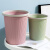创意时尚大号卫生间客厅厨房卧室办公室带压圈盖垃圾桶纸篓 撞色系-大号粉色