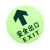 清波（QB）8127夜光地贴 荧光安全出口 疏散标识指示牌 方向指示牌 （全夜光圆形安全出口 ）六个起