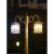 适用户外led花园别墅防水欧式景观室外复古高杆路灯超亮 屋仔黑色250CM 太阳能款 一灯三色带遥控