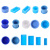 金相PCB切片分析冷镶嵌硅胶方开软模塑料反复用圆形水晶硬模具 25硬模杯(外盖蓝色)