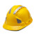 安全帽工地加厚国标透气防砸abs头盔建筑施工工程玻璃钢包 黄色三筋反光 PE