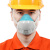 松工（songgong）防尘口罩工业粉尘防护面罩透气防尘面具 2101蓝色+80片活性炭棉