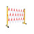 飞尔（FLYER）安全电力施工可移动折叠防护栏绝缘伸围挡 玻璃钢管式绝缘伸缩围栏 黑黄1.2x2.5米
