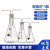 玻璃三角洗气瓶 锥形瓶气体洗瓶装置瓶安全瓶双孔橡胶塞导管洗涤瓶 实验室用 玻璃管(50-250ml)