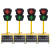 俱威 太阳能移动式交通灯红绿灯交通信号led太阳能信号灯（一个价）300型四面双头带左箭头可升降 AF1267E