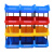 货架斜口分类零件盒组合式物料盒元件盒塑料盒螺丝盒工具箱收纳盒 F2号蓝250220120