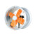 汉河 圆筒抽风机工业排风扇换气扇强力抽油烟机 14寸