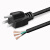 美标电源线UL认证3芯0.824/1.31/2.08平方美式规插头线大功率 黑色美标单头14AWG/2.08平方 3米
