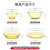 然也（RAE）玻璃碗耐热面碗家用饭碗琥珀色圆盘碗碟套装学生汤碗可微波炉餐具 6.8英寸汤碗（2只）