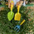 稳耐园艺铲子三套儿童种植多肉盆栽铁锹水壶小工具沙滩桶挖沙土玩具 儿童黄色柄单把窄铲